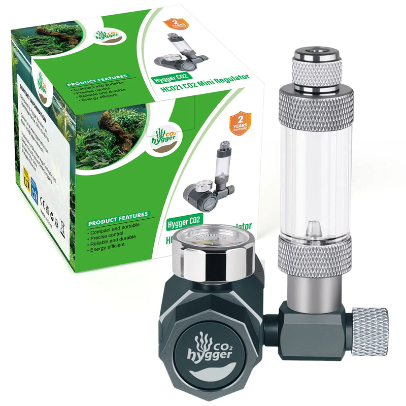 Mini Regulador de CO2 con Válvula Solenoide para Acuario | Hygger HC021