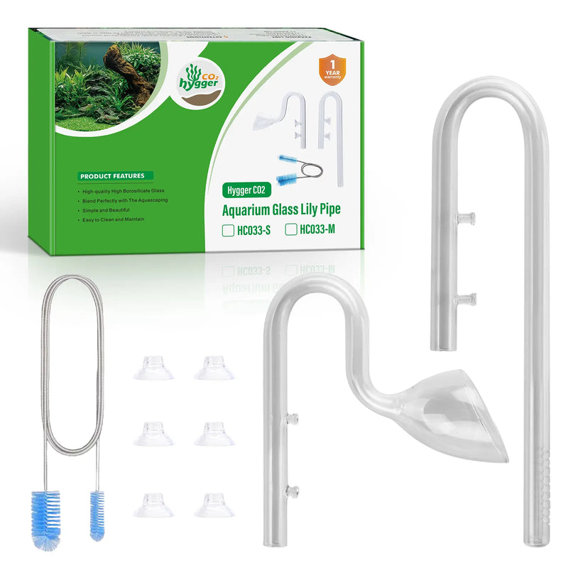 Tubería de Vidrio Lily Pipe para Acuario – Entrada y Salida | Hygger HC033