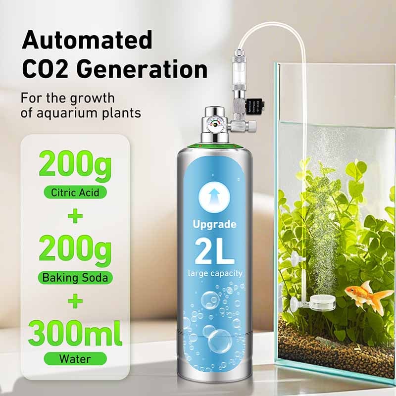 Generador de CO2 con Valvula Solenoide para Acuario Plantado | Hygger HC018