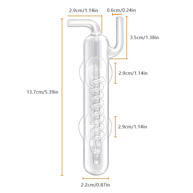 Contador de Burbujas de CO2 Espiral para Acuario | Hygger HC009