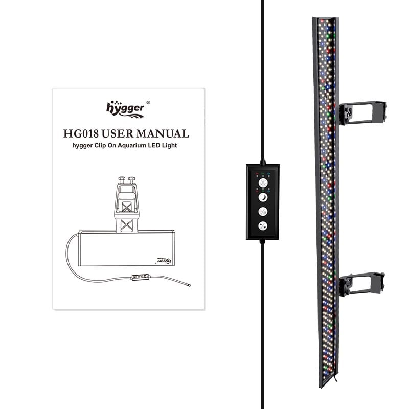 Lámpara LED Clip-On Espectro Completo para Acuario | Hygger HG018
